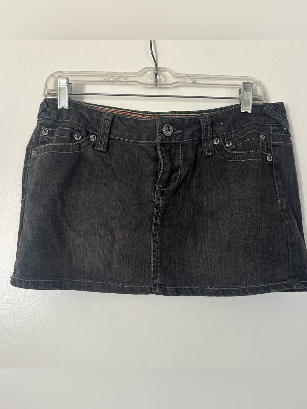 YNQ Black Womens Denim Mini Skirt - Classic Casual Style
